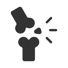 Osteoporosis Icon Glyph Style. Vector Illustration Design