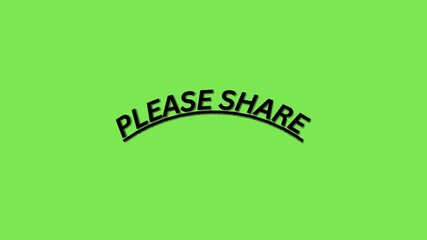 Animated Handwritten Message Saying "Please Share" on Sky Blue Background with Smooth Typography Animation, Clean Motion Graphics, Looping Text for Social Media Promotion, Digital Marketing Engagement - Powered by Adobe