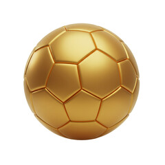 Fototapeta premium A gleaming golden soccer ball stands as a symbol of victory and athletic achievement.