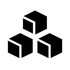 3D blocks icon design.