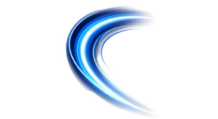 PNG curved motion streak with blue trail and glowing line across the dark road, as the laser beam breaks into light and a bright tail forms the main moving line PNG.