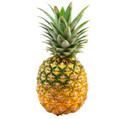 Fresh pineapple, vibrant yellow-gold rind, green crown (1)