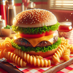 Classic American Diner Burger