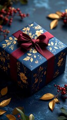 Gift box with floral design