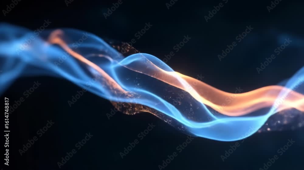 Poster abstract motion graphics with energy waves and particles for backgrounds and visual effects