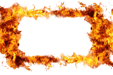 Fiery frame on black background (1)