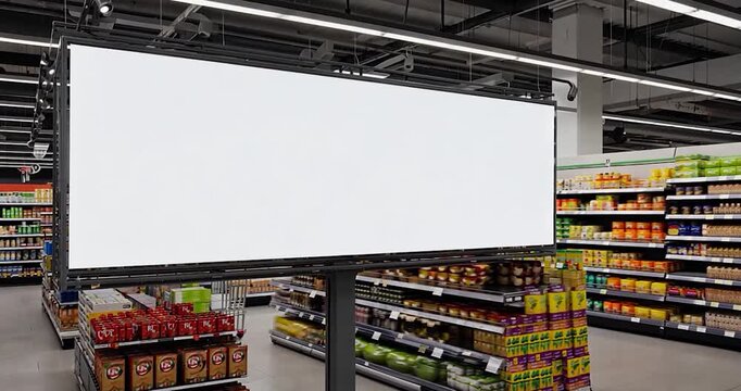 Blank billboard grocery store