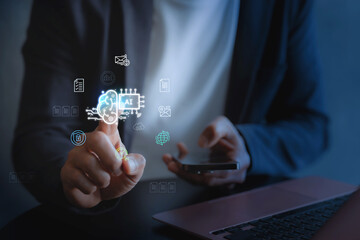 Digital transformation technology strategy, IoT, internet of things. transformation of ideas and...
