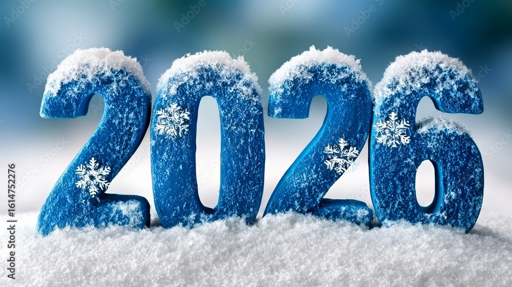 Poster blue and white snowflake with the numbers 20 and 2016 written on it. the snowflake is surrounded by 