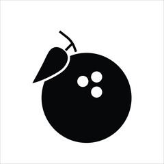 ORANGE FRUIT VECTOR ICON LINE TEMPLATE