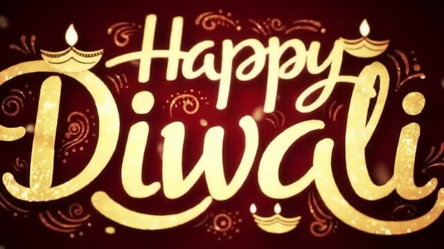 Happy diwali text 