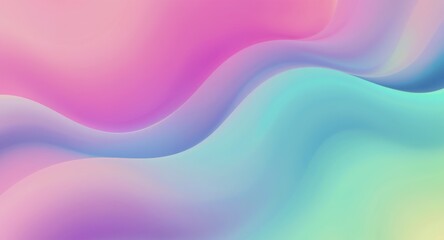 Ethereal Pastel Waves of Soft Pink, Purple, and Teal Gradient Flow