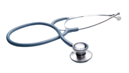 Medical stethoscope, gray and silver