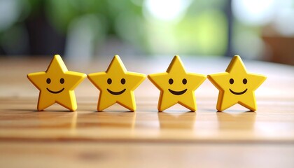 Four positive feedback stars