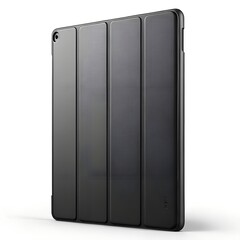 Tablet with Black Fold Cover – Modern Tech Device on White Background

