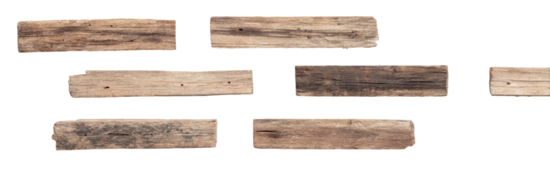 Rectangular wood planks arranged in a brick-like pattern
