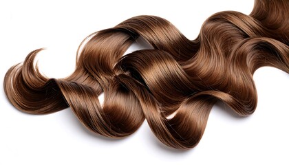 Healthy, wavy brown hair