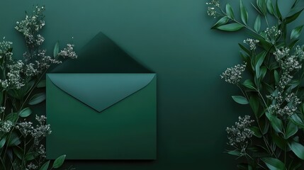 wedding emerald green invites