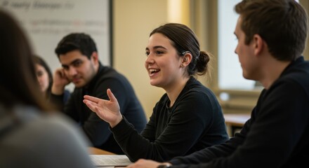 Engaging Classroom Discussion: Students Collaborate and Share Ideas in a Lively Learning Environment