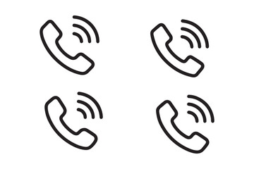 Ringing phone icon connecting remotely. Icon symbol illustration