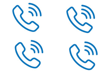 Fototapeta premium Ringing phone icon connecting remotely. Icon symbol illustration