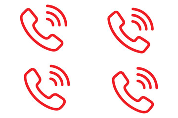 Ringing phone icon connecting remotely. Icon symbol illustration