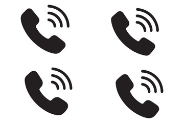 Fototapeta premium Ringing phone icon connecting remotely. Icon symbol illustration