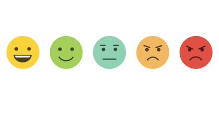 Naklejka premium Emotion Scale and Satisfaction Levels