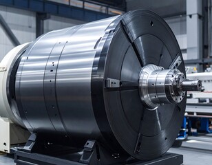 Industrial machine component, large metallic cylinder
