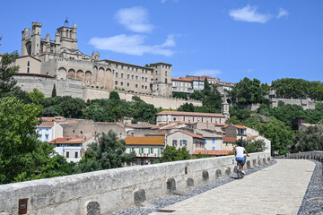 Obraz premium France Herault Beziers Pont Vieux Cathedrale Saint Nazaire