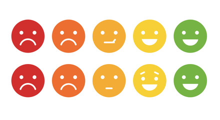 Fototapeta premium Emotion Scale and Satisfaction Levels