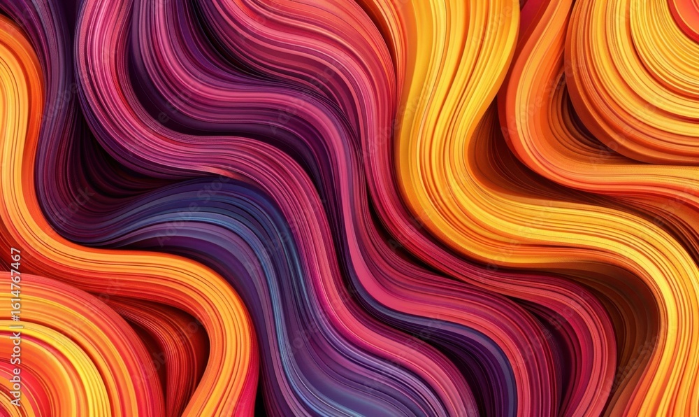 Poster abstract colorful swirl background design with vibrant waves and curves