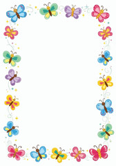 Paper template for DIY projects with butterfly motif