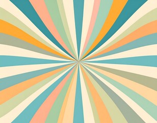 Retro sunburst pattern with pastel colors