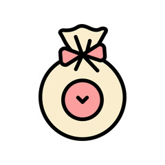 Bath salts bomb icon. Vector simple illustration from beauty concept. Bath Bomb Packaging. Sparkling sea salt ball for aromatherapy and relaxation