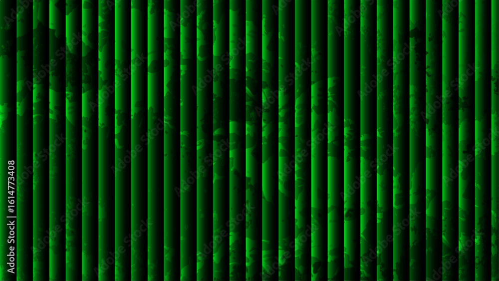 Aufkleber abstract visually striking background with vertical striped bars in varying shades of glowing green.