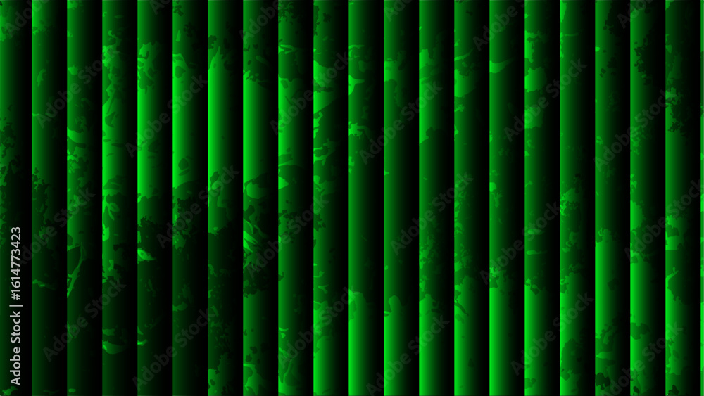 Aufkleber abstract visually striking background with vertical striped bars in varying shades of glowing green.