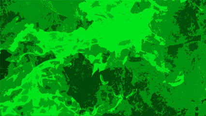 Abstract vibrant camouflage pattern with overlapping, leaf-like shapes in various shades of green neon to deep forest tones. Digital, high-contrast aesthetic, ideal for tactical design, military-style