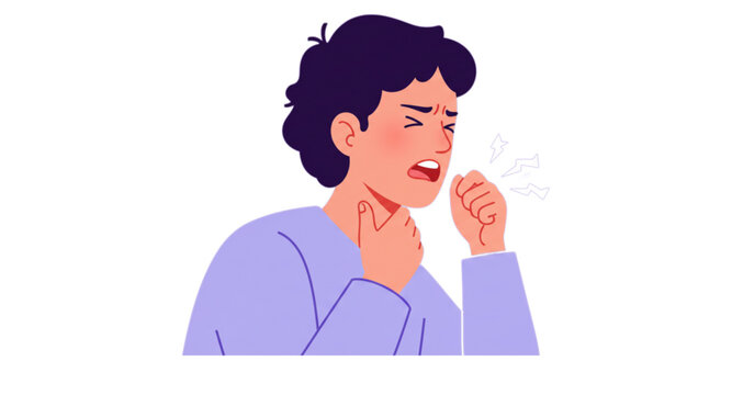 A man is sick with a cough