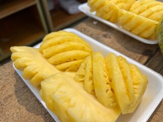 Pineapple slice without skin and seed