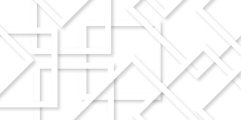White and gray overlap triangle geometric technology pattern. minimal rectangle randomly arranged white lines transparent web square background layers. overlapping presentation design.	