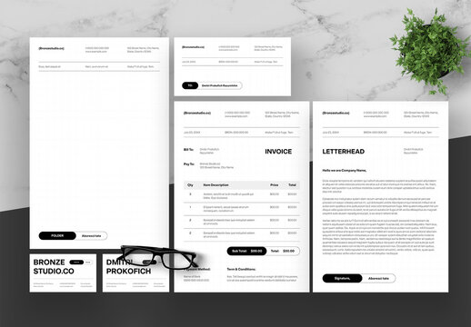 Black And White Stationery 