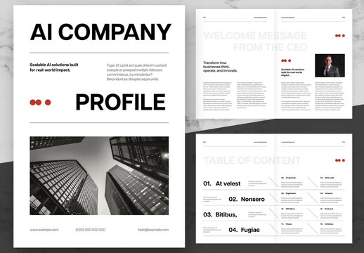 Red And Black Saas Company Profile
