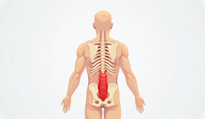 Conceptual image representing pain or discomfort in specific areas of the human body. The affected region is either highlighted visually or shown being touched by a person to indicate soreness, tensio