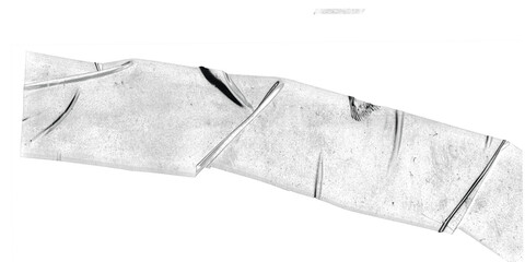 long silver duct tape, metallic adhesive strip with folds and texture isolated for packaging,...