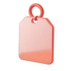 Fototapeta premium Shiny orange price tag stands out. Blank label ideal for promotional materials, marketing campaigns, and web design.