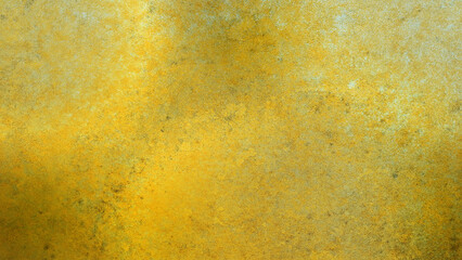 Shiny Gold Flakes on Yellow Metal Plate Background