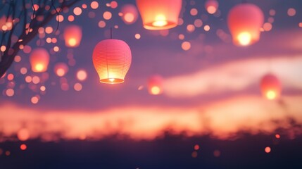 Obraz premium Peaceful Nature Scene on the Day of Spring Equinox