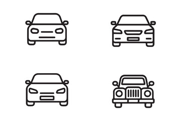 Car icon set. car vector icon. small sedan