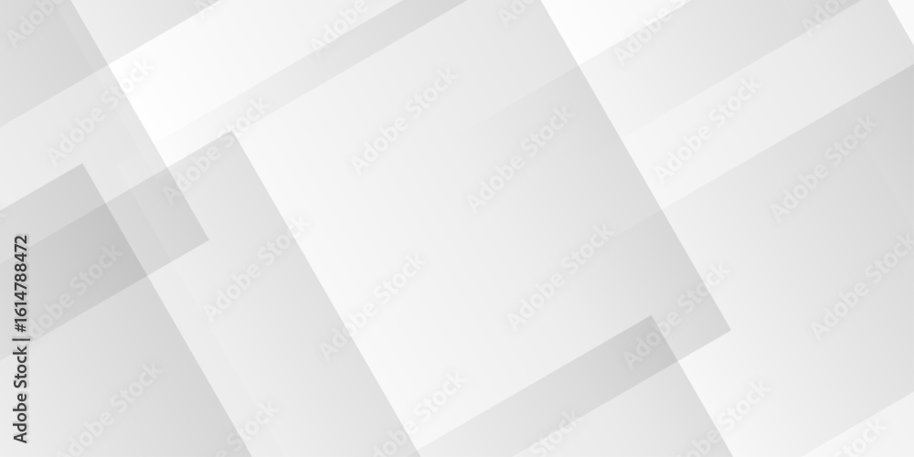 Poster white and gray overlap triangle geometric technology pattern. minimal rectangle randomly arranged wh